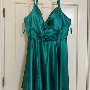 Elegant Teal Mini Dress
